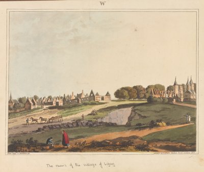  लंगा गांव के खंडहर , 1815 द्वारा जेम्स राउज़