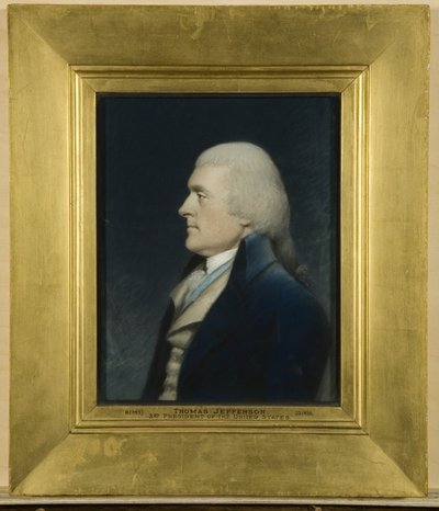थॉमस जेफरसन, c.1797 (ग्रे पेपर पर पेस्टल) द्वारा जेम्स शेरेंस