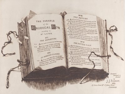 उड़ाऊ पुत्र का दृष्टान्त: फ्रंटिसपीस, 1882। द्वारा जेम्स टिसोट