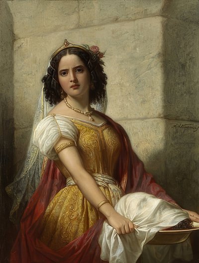 जॉन बैपटिस्ट के सिर के साथ सलाम। 1861 के आसपास द्वारा जान एडम जांज़ून क्रूसमैन