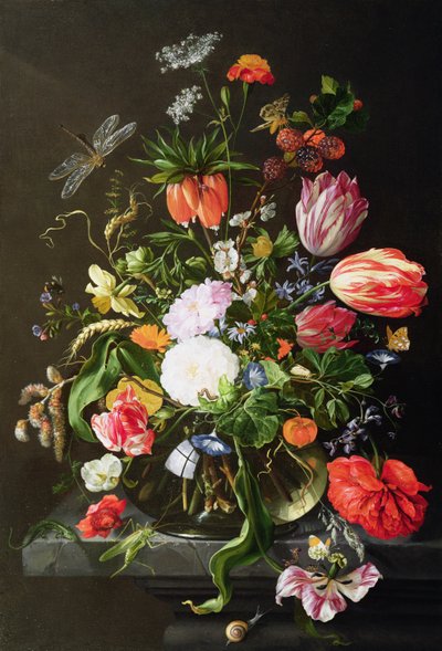 फिर भी फूलों का जीवन द्वारा Jan Davidsz de Heem