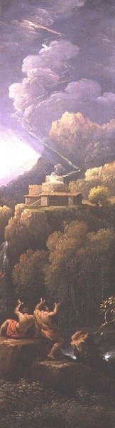 शास्त्रीय परिदृश्य में तूफान द्वारा जान फ्रैंस वैन ब्लोमेन