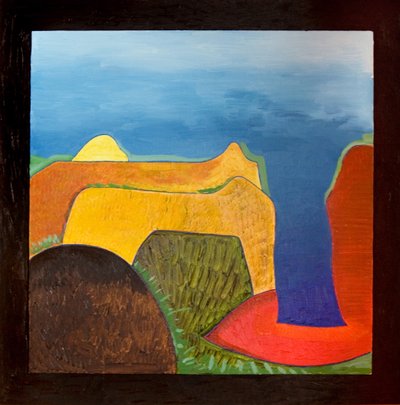 ग्रीस, एक बहुत गर्म दिन, 2006 (लकड़ी पर तेल) द्वारा जान ग्रोनबर्ग