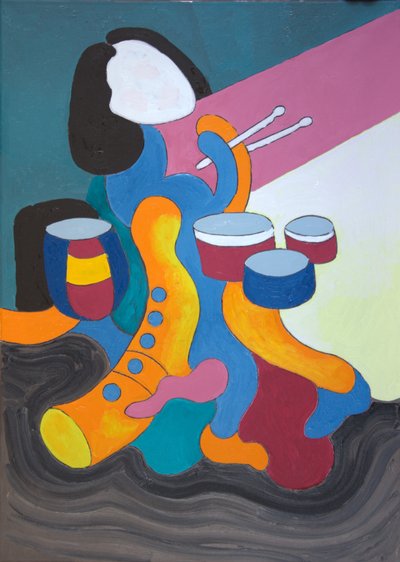 लिटिल ड्रमर गर्ल, 2009 (कैनवास पर तेल) द्वारा जान ग्रोनबर्ग