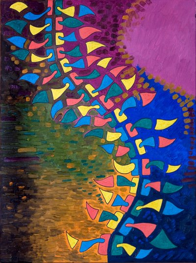 स्पाइन इन एक्स्टसी, 2006 (लकड़ी पर तेल) द्वारा जान ग्रोनबर्ग