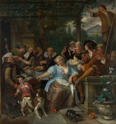 एक छत पर मीरा कंपनी, c.1673-5 द्वारा जान हविक्ज़ून स्टीन