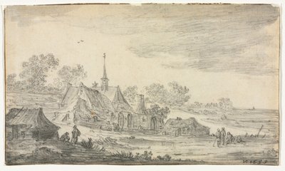 सीहोर पर इमारतों का समूह, 1653। द्वारा जन जोसेफ्स वैन गोयन