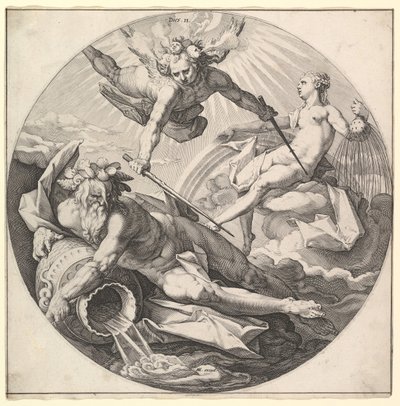 द सेकंड डे डाइस II, द क्रिएशन ऑफ द वर्ल्ड की श्रृंखला से, सीए। 1594. द्वारा जान मुलर