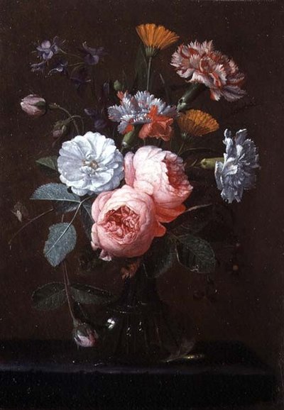 स्टिल लाइफ ऑफ रोजेज, कार्नेशन्स एंड अदर फ्लावर्स द्वारा Jan Pauwel Gillemans the Younger