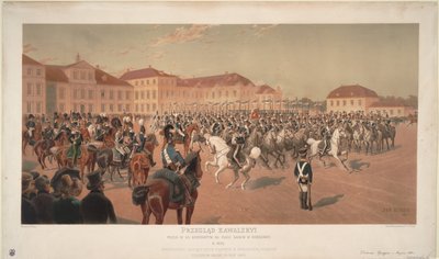 1824 में वारसॉ में सैक्सन स्क्वायर पर कैवेलरी रिव्यू में रूस के ग्रैंड ड्यूक कॉन्स्टेंटाइन पावलोविच द्वारा जन रोसेन