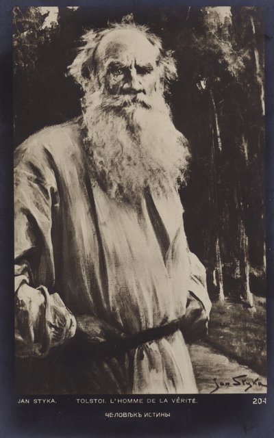 लियो टॉल्स्टॉय (1828-1910), रूसी उपन्यासकार, लघु कथाकार और नाटककार द्वारा जान स्टाइका