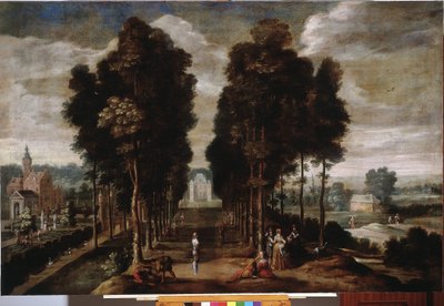 महल का पार्क जन वाइल्डेंस द्वारा चित्रकारी (1586-1653) 17 वीं शताब्दी के जीन, मुसी डि स्ट्राडा नुओवा (पूर्व पलाज्जो बियान्को) द्वारा जान वाइल्डेंस