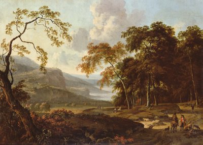 एक शिकार पार्टी एक शास्त्रीय लैंडस्केप में, c.1672-77 द्वारा Jan Wiynants
