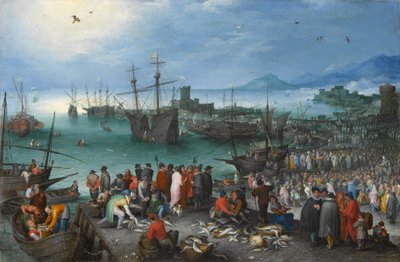 1596 में कैसरिया से सेंट पॉल के साथ हार्बर सीन द्वारा Jan the Elder Brueghel