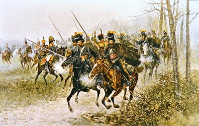 नेपोलियन और उसके कर्मचारी Cossacks से हैरान (कागज पर एक्वारेल) द्वारा जान वैन चेल्मिंस्की