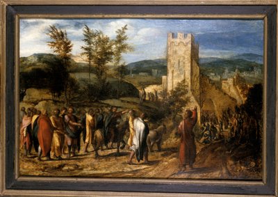 यरूशलेम में प्रवेश करने वाले मसीह, 1551-1600 द्वारा जान वैन हेमसेन