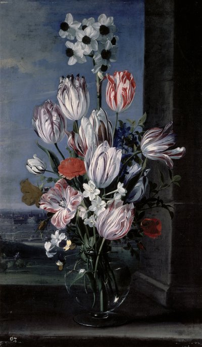 एक फूलदान में फूल, 1652 द्वारा Jan van den Hecke