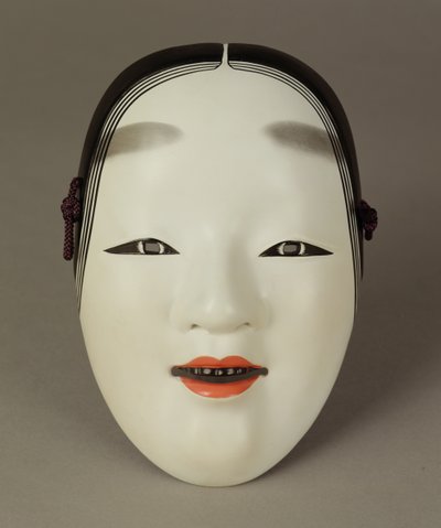 एक युवती, जापानी का नोह थिएटर मास्क mask द्वारा जापानी स्कूल