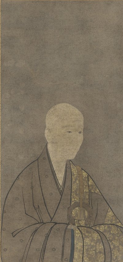 मुसो कोकुशी का चित्रण (1275-1351) मुरोमाची काल द्वारा जापानी स्कूल