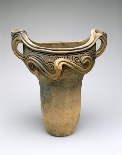Whorl डिजाइन के साथ पॉट, c.7500-300 ईसा पूर्व (कम-मिट्टी सिरेमिक मिट्टी) द्वारा जापानी स्कूल