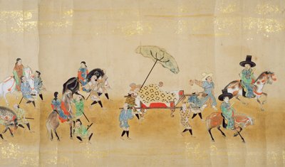 1651 में तोकुगावा इत्सुनस उत्तराधिकार के समय मीरकी 1 में जापान में छठा कोरियाई दूतावास, संभवतः कानो मासुनोबु (1625-94) (स्क्रॉल पेंटिंग) (विस्तार) द्वारा द्वारा जापानी स्कूल