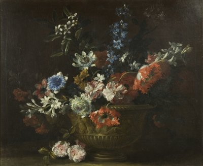 फूल का टुकड़ा, c.1690 (कैनवास पर तेल) द्वारा जीन-बैप्टिस्ट मोनॉयर