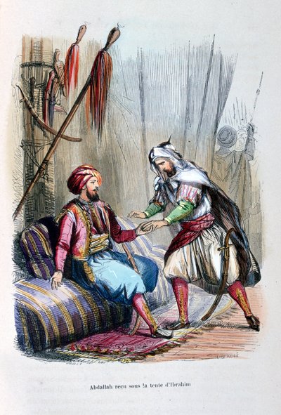 अब्दुल्ला इब्राहिम पाशा, 1818, c1847 के तम्बू में प्राप्त किया द्वारा जीन एडोल्फ बीज़