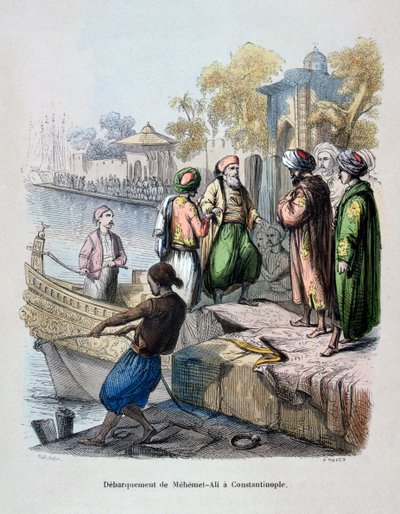 कॉन्स्टेंटिनोपल में महोमेट अली अरिविंग, c1847। द्वारा जीन एडोल्फ बीज़