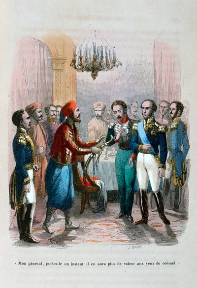इब्राहिम पाचा और कर्नल फौदोआ, मिस्र, 1828 1847 के बीच बैठक द्वारा जीन एडोल्फ बीज़
