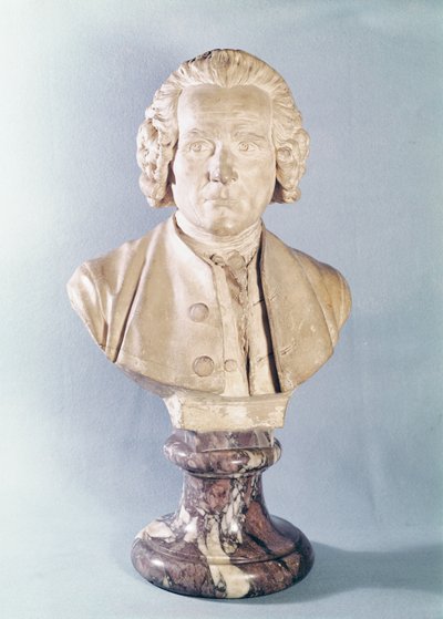 जीन-जैक्स रूसो की बस्ट (1712-78) (संगमरमर) द्वारा Jean Antoine Houdon