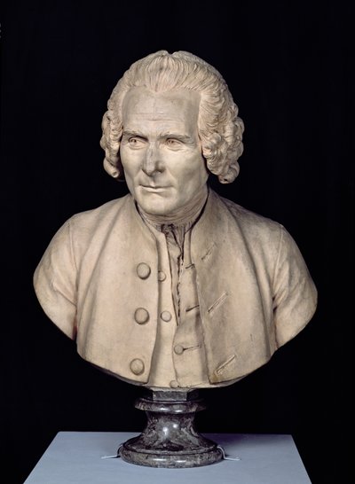 जीन जैक्स रूसो की बस्ट (1712-78) (टेराकोटा) द्वारा Jean Antoine Houdon