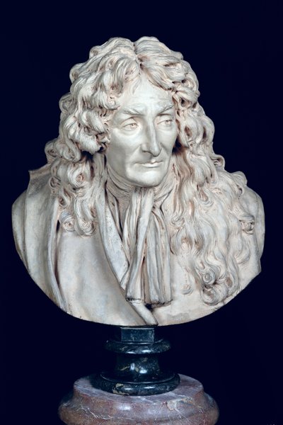 जीन डे ला फॉनटेन की बस्ट (1621-95) 1692 (मिट्टी) द्वारा Jean Antoine Houdon