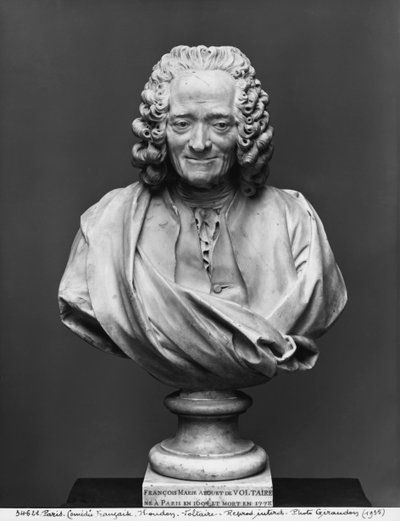 वॉल्टेयर का संगमरमर (संगमरमर) द्वारा Jean Antoine Houdon