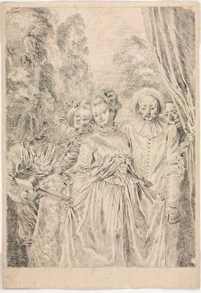 कपड़े इटालियन हैं द्वारा Jean-Antoine Watteau