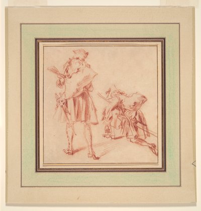 दो भर्ती द्वारा Jean-Antoine Watteau