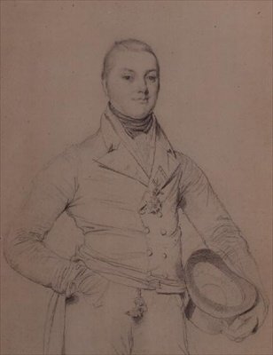 एडमिरल सर फ्लीटवुड ब्रॉटन रेनॉल्ड्स पेलेव (1789-1861) का पोर्ट्रेट द्वारा जीन अगस्टे डॉमिनिक इंगर्स