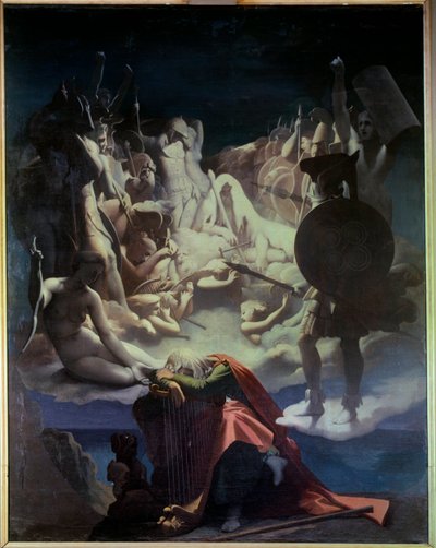 जीन फ्रेंकोइस (जीन-फ्रेंकोइस) ले सुउर (लेसुउर) (1760-1837) द्वारा ओपेरा "" ओसियन या बार्ड्स "" के ओसियन चित्रण का सपना, बार्ड ओसियन नेपोलियन द्वारा पढ़ा गया तीसरी शताब्दी का स्कॉटिश कवि था, वह एक प्रतिनिधि है जो एक गीत पर सो रहा है, Beh द्वारा जीन अगस्टे डॉमिनिक इंगर्स