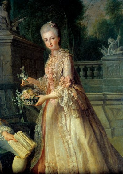 लुईस एडिलेड का पोर्ट्रेट, भविष्य की डचेस ऑफ ऑरलियन्स (1753-1821) विवरण। जीन बैप्टिस्ट चार्पेंटियर (१७२८-१८०६) द्वारा १८वीं शताब्दी की पेंटिंग। द्वारा जीन बैप्टिस्ट चारपनीर