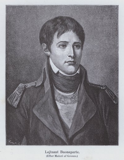 नेपोलियन बोनापार्ट तोपखाने के एक युवा लेफ्टिनेंट के रूप में, c1785 (लिथो) द्वारा जीन बैप्टिस्ट (बाद) ग्रीज़े