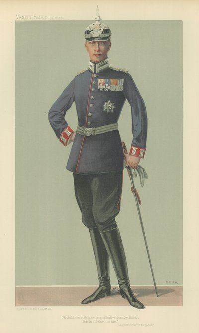 HRH जर्मनी के क्राउन प्रिंस (कलर लिथो) द्वारा जीन बैप्टिस्ट (बाद) गुथ