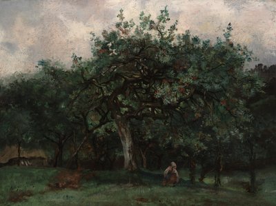 छोटी लड़की के साथ परिदृश्य द्वारा Jean Baptiste-Antoine Guillemet