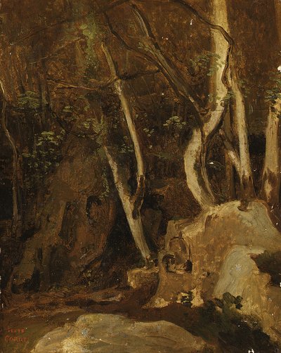 सिविटा कास्टेलाना, वुडेड रॉक्स, 1825-28 में द्वारा जीन बैप्टिस्ट केमिली कोरोट