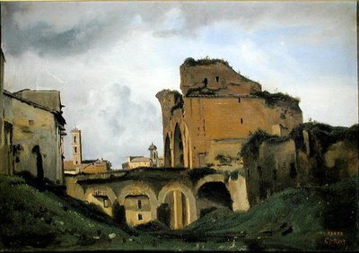 कॉन्स्टेंटाइन की बेसिलिका, c.1826-27 (कैनवास पर तेल) द्वारा जीन बैप्टिस्ट केमिली कोरोट