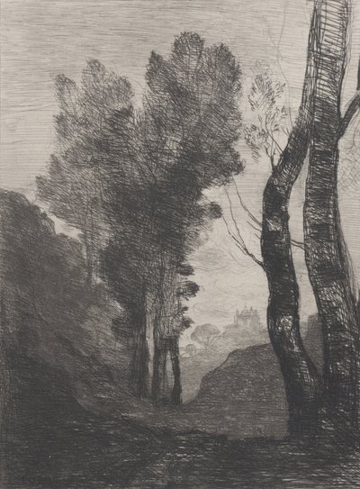 रोम का परिवेश, 1866। द्वारा जीन बैप्टिस्ट केमिली कोरोट
