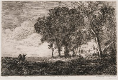 इतालवी लैंडस्केप, c1865। द्वारा जीन बैप्टिस्ट केमिली कोरोट