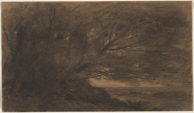 परिदृश्य (बड़ा पेड़) द्वारा Jean-Baptiste-Camille Corot