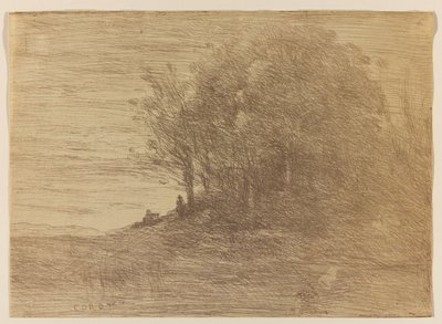 लकड़ी की लकड़ी, 1858 (वोव पेपर पर भूरा-भूरा रंग का कांच द्वारा जीन बैप्टिस्ट केमिली कोरोट