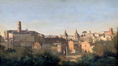 फोरम फारेंसि गार्डन, रोम, 1826 से देखा गया द्वारा जीन बैप्टिस्ट केमिली कोरोट