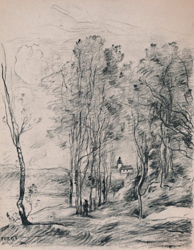 द स्टीपल ऑफ़ सेंट-निकोलस-लेस-अर्रास, c.1870, 1946 द्वारा जीन बैप्टिस्ट केमिली कोरोट