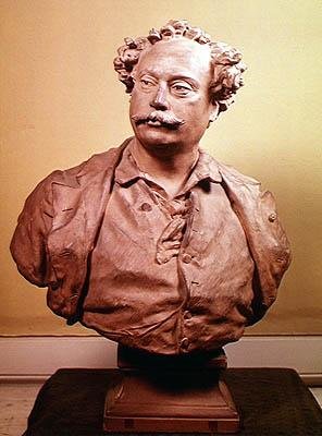 अलेक्जेंडर डुमास पुत्र का चित्रण (1802-70) (टेराकोटा) द्वारा Jean Baptiste Carpeaux